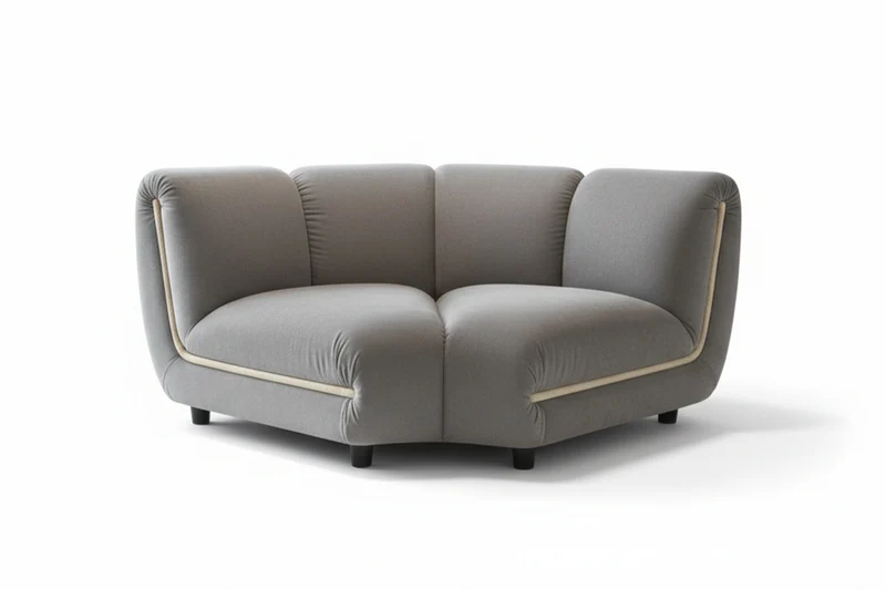 KAWOLA Sessel LAYLA Eckelement Velvet taupe