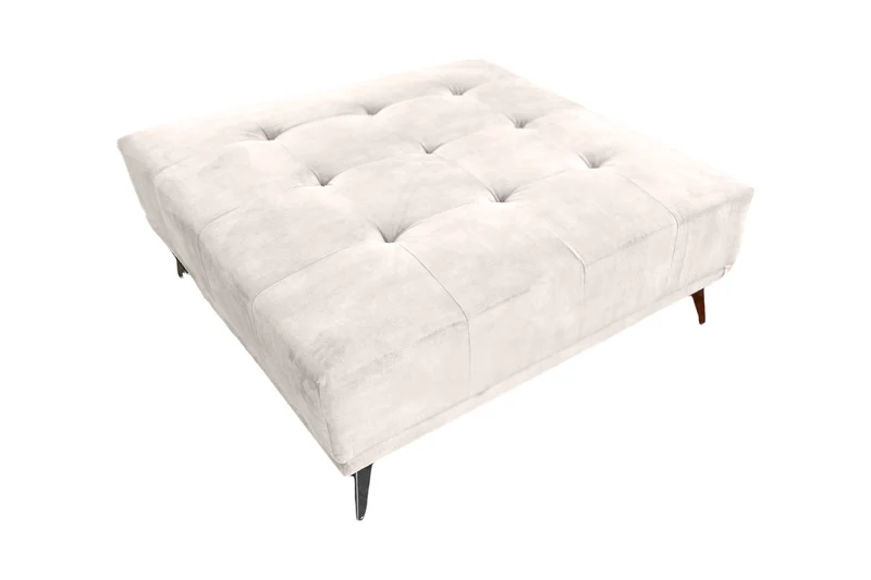 KAWOLA Hocker WIOLO velvet cremeweiß