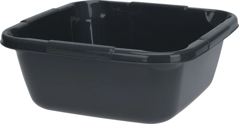 Kunststoff Waschschüssel 6L Grau 29cm Viereckschüssel Fußwanne Spülschüssel
