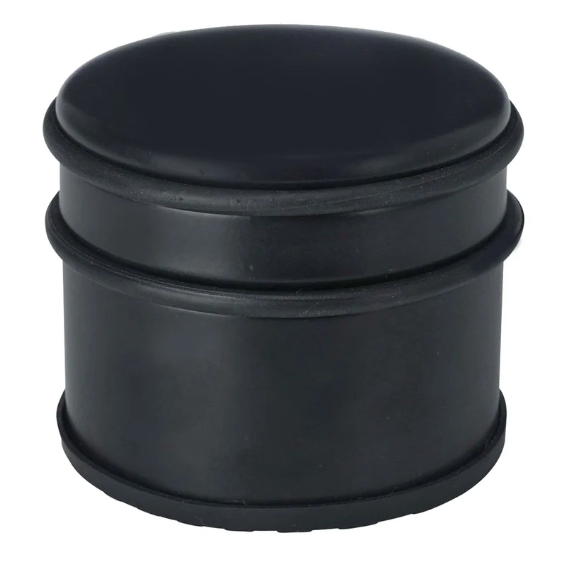 Premium Türstopper Schwarz Matt 1,1 kg schwerer Bodenstopper mit Gummiring