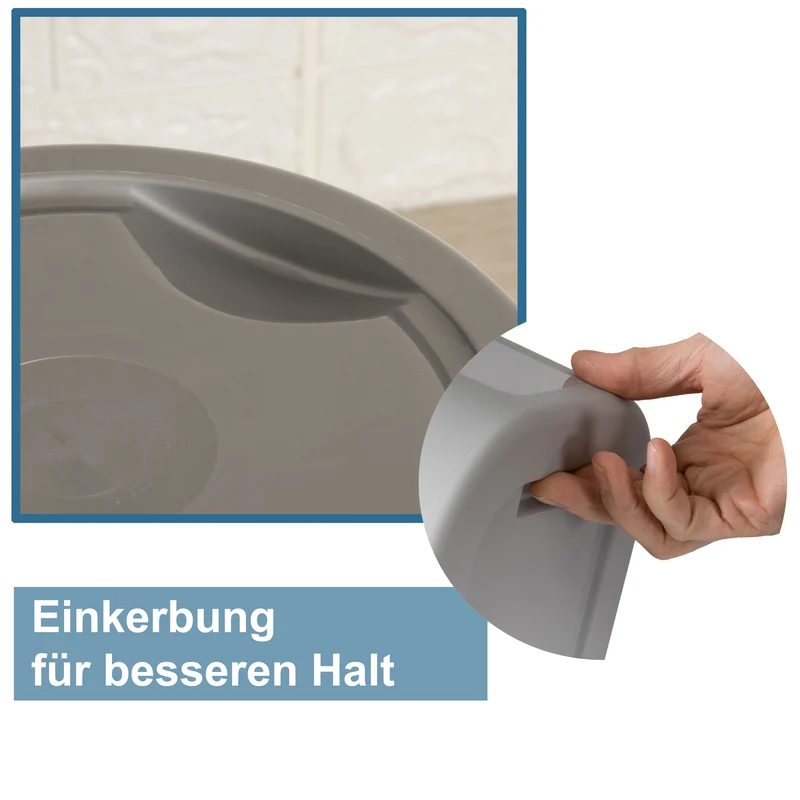 Wringeimer mit Siebaufsatz Ausguss und Henkel - 16 Liter - Rechteckig - Skala Putzeimer Wischeimer Wringeimer Eimer Haushaltseimer Wassereimer Wischmop-Eimer