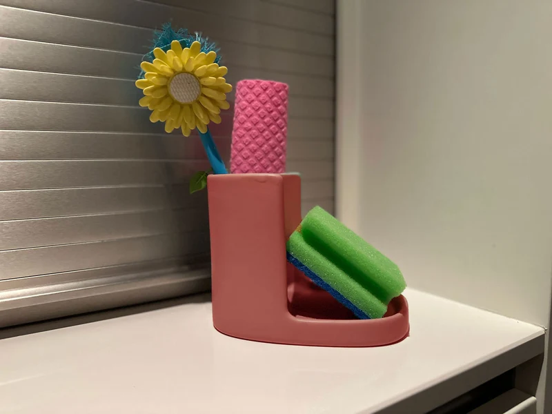 Design Spülbecken Organizer Alt Rosa Waschbecken Schwammhalter Schwammablage