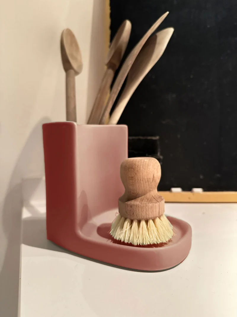 Design Spülbecken Organizer Alt Rosa Waschbecken Schwammhalter Schwammablage