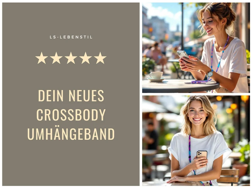 Crossbody Handykette Palma Rose Lila mit Universalpad zum Umhängen Smartphones