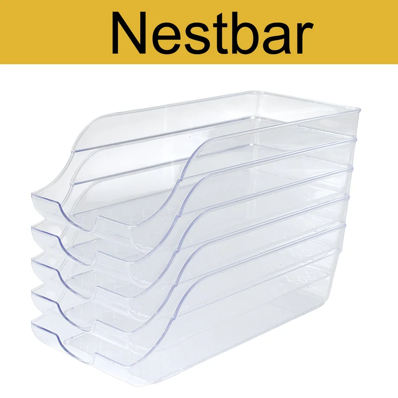 Kühlschrank-Organizer 36x14,5x10 cm durchsichtig - für 10 Dosen 330ml Aufbewahrungsbox Getränkedosen Dosenspender Fridge Organizer Kühlschrankbox BPA-frei
