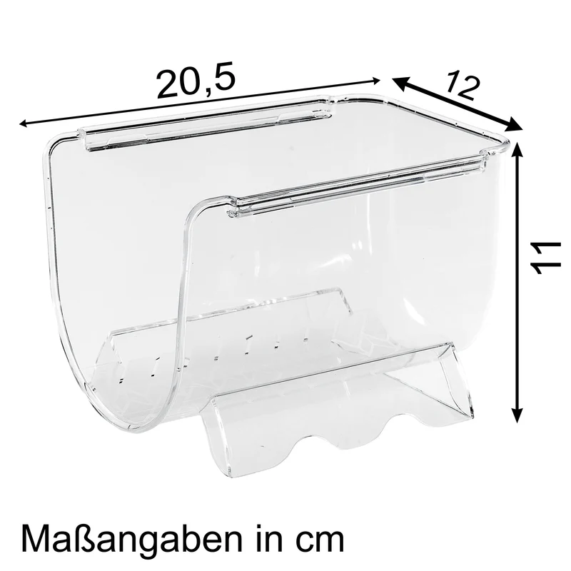Flaschenregal Kühlschrank-Organizer 20,5x12x11 cm durchsichtig stapelbar - Aufbewahrungsbox Fridge Organizer Flaschenhalter Flaschenständer Kühlschrankbox BPA-frei transparent Küchenschrank Box