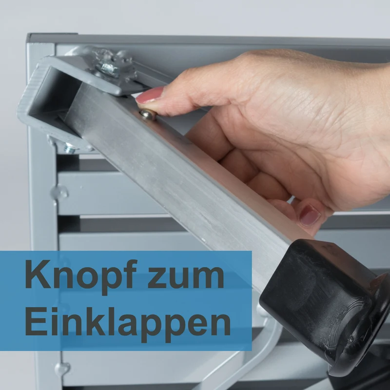 Caravan Trittstufe Klappbare Stufe 72x61x23 cm aus Stahl bis zu 150kg belastbar mit Anti-Rutsch-Trittfläche Einstiegshilfe Einzeltritt Faltbar Wohnwagen Wohnmobil Fußbank Trittleiter