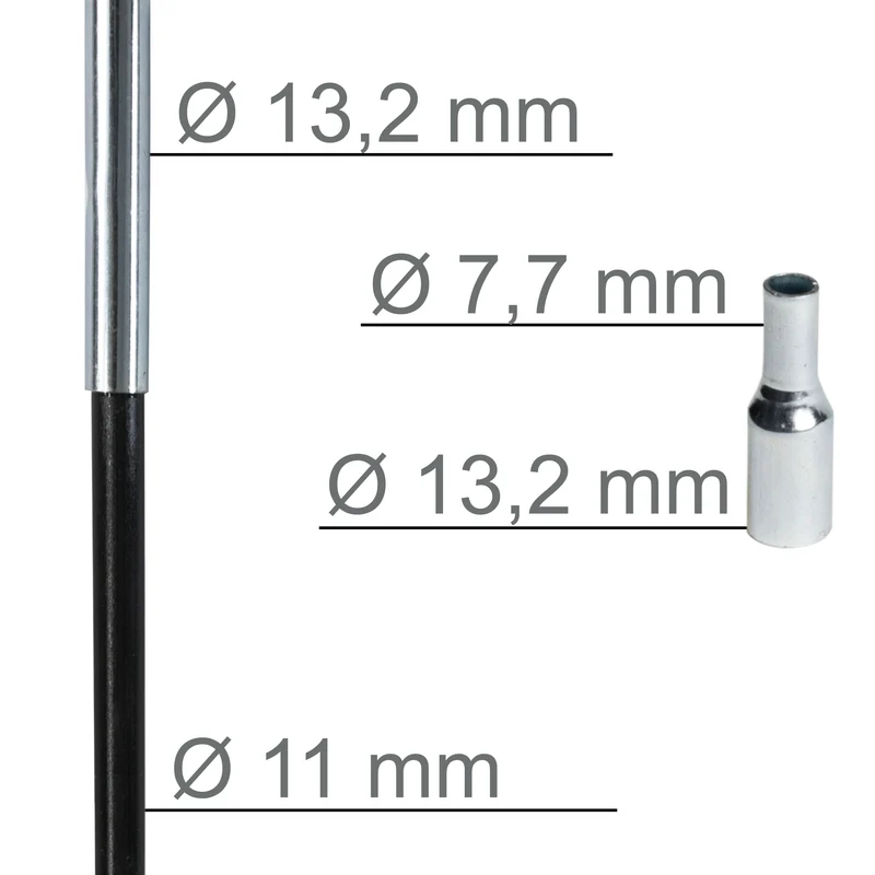 Fiberglas Zeltstange Ø 11 mm - 400 cm aus 7 Segmenten - mit Gummizug und Einfädelhilfe Zeltgestänge Zeltstangen - Ersatzstangen für Zelte | Kürzbar - Biegeradius 120 cm