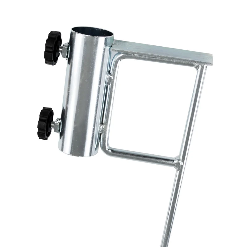 Erdspieß Sonnenschirmhalter 45 cm lang - Mastdurchmesser bis 42 mm - 2 Feststellschrauben Stahl Anker - Rasendorn Bodenanker für Schirme, Wäschespinne, Zaunpfosten