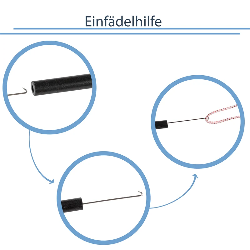 Fiberglas Zeltstange Ø 9,6 mm - 550 cm aus 9 Segmenten - mit Gummizug und Einfädelhilfe Zeltgestänge Zeltstangen - Ersatzstangen für Zelte - Kürzbar - Biegeradius 120cm