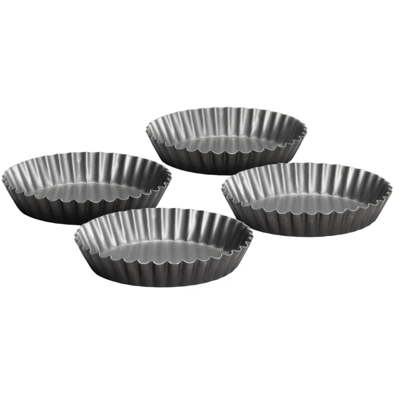 Runde kleine Törtchenform Ø8,5x1,5 cm für die Heissluftfriteuse Air Fryer - klein Zubehör Einsatz Stahlblech antihaftbeschichtet bis 230°C Backform Backförmchen