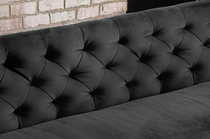 KAWOLA Esszimmerbank CHARME Velvet schwarz