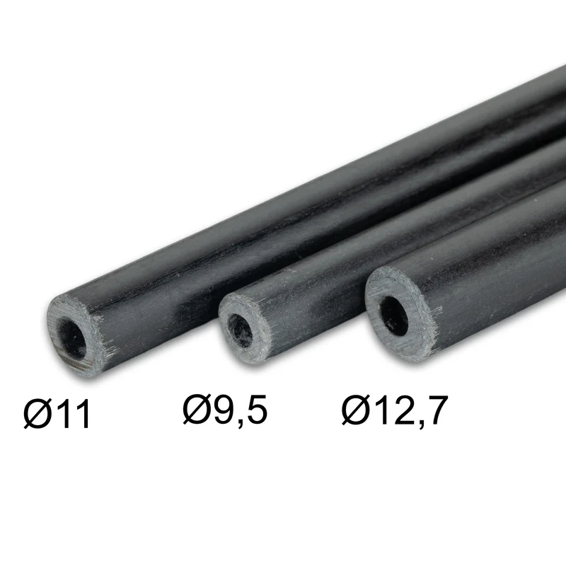 Fiberglas Zeltstange Reparatur-Set 3 Fiberglas-Segmente Ø12,5/11/9,5 mm 65 cm - mit Gummizug und Einfädelhilfe Hülsen Zeltgestänge Zeltstangen - Ersatzstangen für Zelte Kürzbar