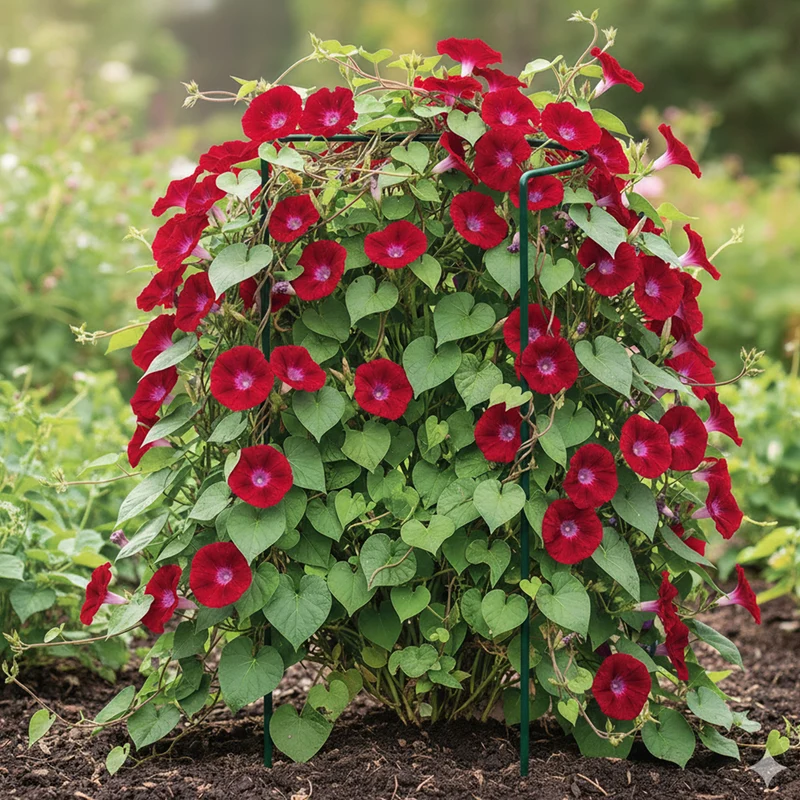Pflanzenstütze halbrund - Ø 38 cm - 60 cm hoch - aus 4mm kunststoffummantelten Draht - Für den Garten - Metal - Buschstütze - Staudenstütze - Pflanzbogen Staudenhalter Rankhilfe Pflanzenring