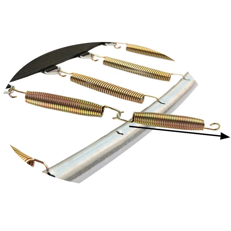 Trampolin Feder - 13,5 cm lang - mit 2 Haken - Federstahl Ø 3 mm - verzinkt 135 mm