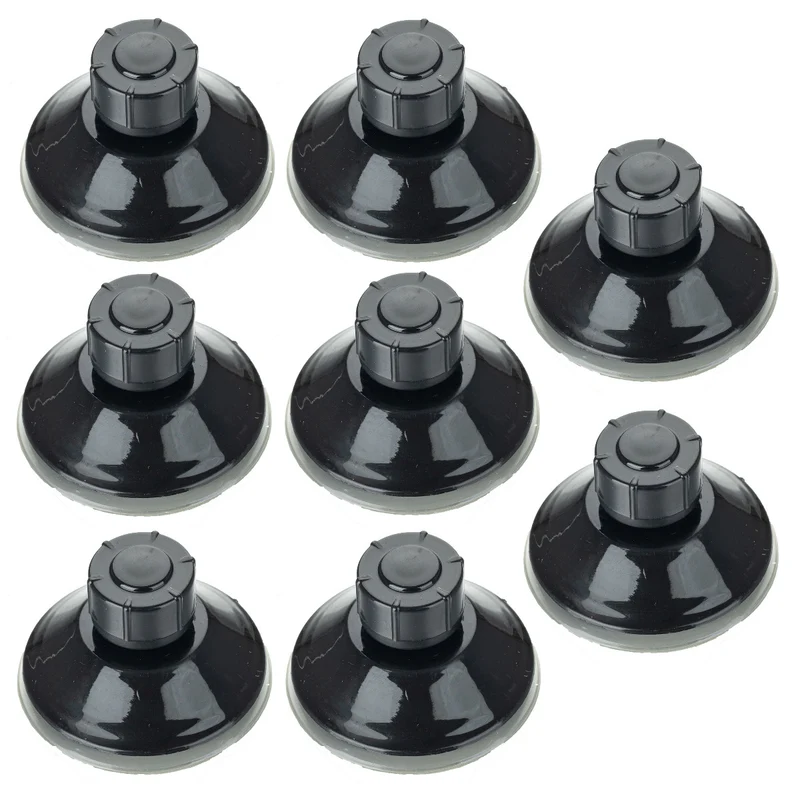 8 Stück Saugnapf mit Gewinde Ø6 cm Befestigungssystem ohne Bohren für Vorzelte Zelte Organizer Aufbewahrung Wohnwagenschürzen Radabdeckung Gummisauger Wohnwagen Wohnmobil Camping Halterung Schwarz