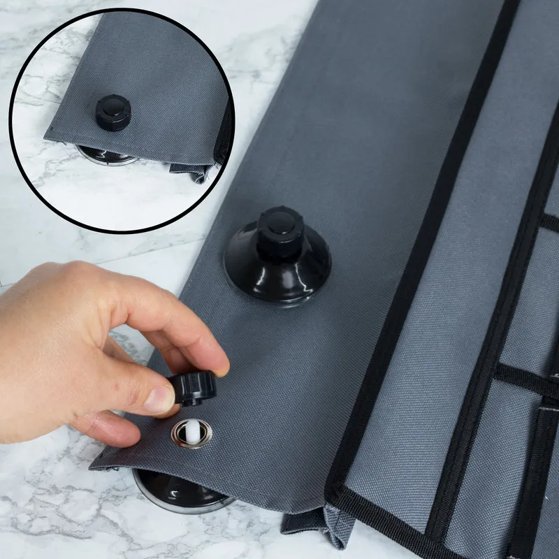 8 Stück Saugnapf mit Gewinde Ø6 cm Befestigungssystem ohne Bohren für Vorzelte Zelte Organizer Aufbewahrung Wohnwagenschürzen Radabdeckung Gummisauger Wohnwagen Wohnmobil Camping Halterung Schwarz