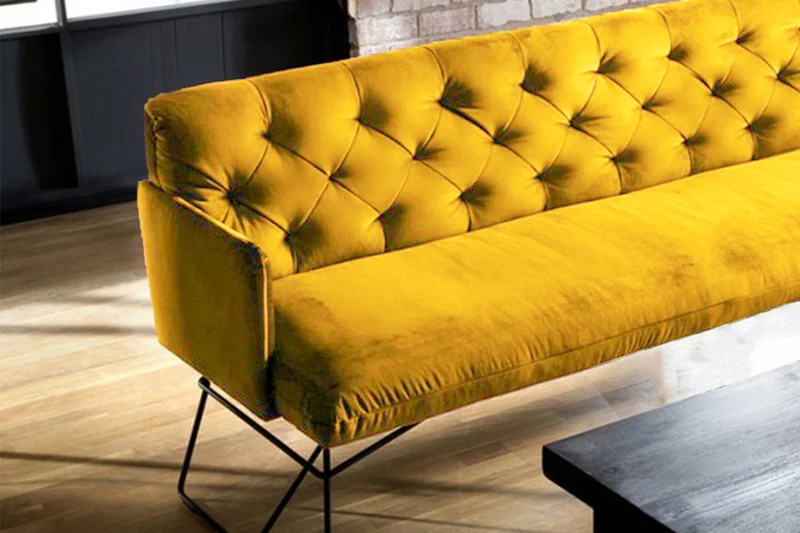 KAWOLA Esszimmerbank CHARME Velvet curry