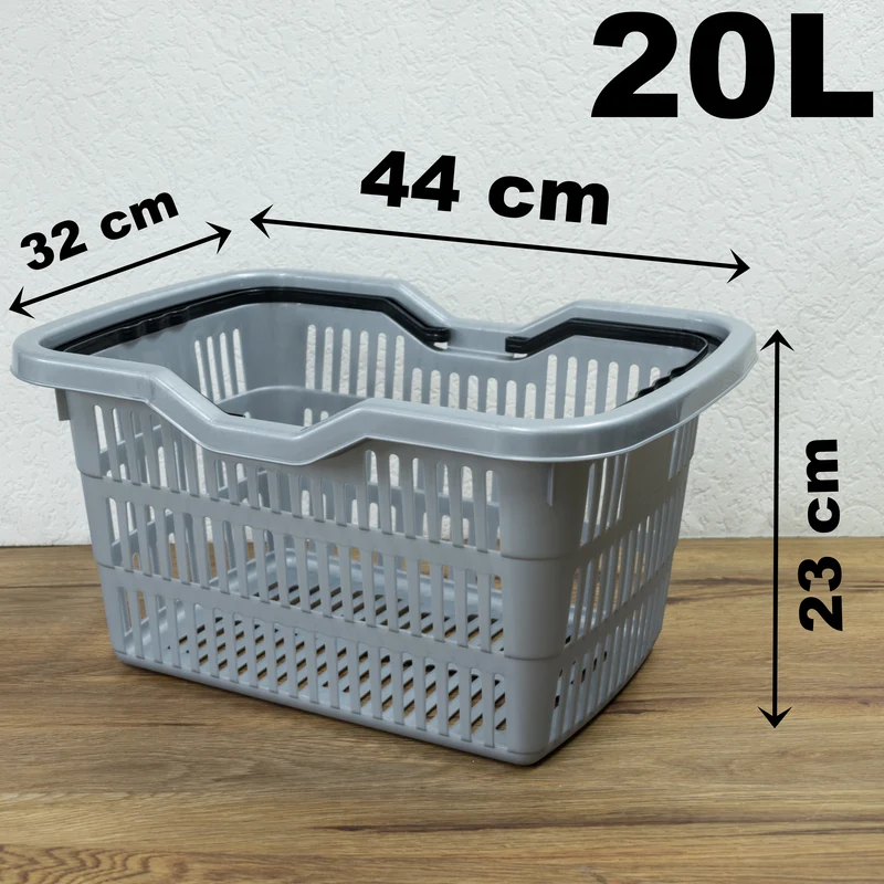 Tragekorb mit 2 Henkeln 20 Liter 44x32x23 cm Einkaufskorb Transportkorb Kunststoff Korb