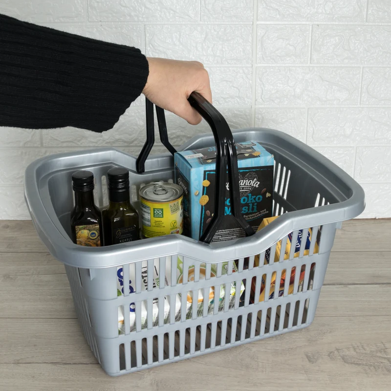 Tragekorb mit 2 Henkeln 20 Liter 44x32x23 cm Einkaufskorb Transportkorb Kunststoff Korb