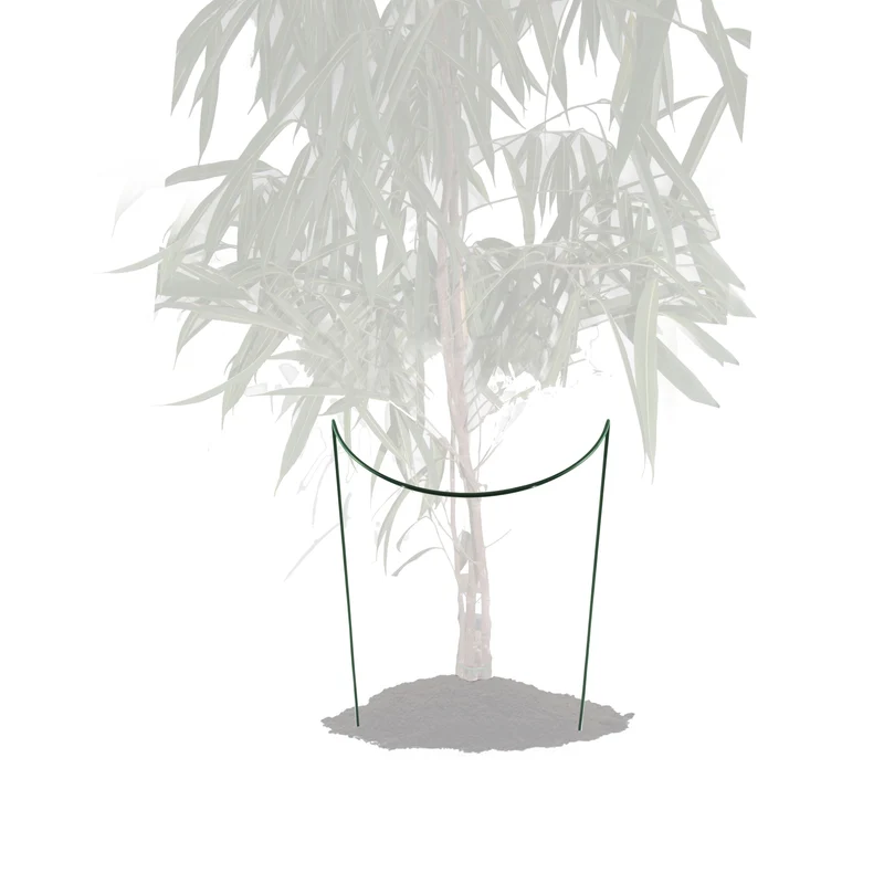 Pflanzenstütze Staudenstütze halbrund - Ø 38 cm - 100 cm hoch aus 4mm kunststoffummantelten Draht - Für den Garten - Metal - Buschstütze - Staudenstütze - Pflanzbogen Staudenhalter Rankhilfe Pflanzenring