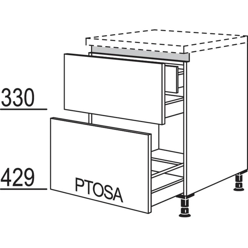 nobilia XL-Auszugschrank LUI2A90-X 90 cm