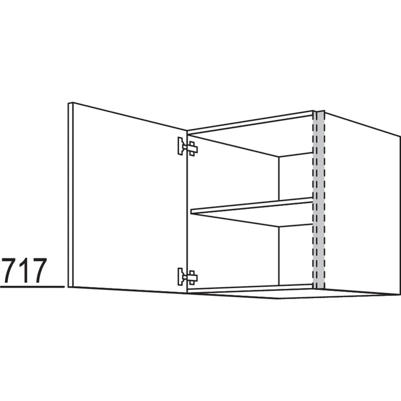 nobilia Aufsatzschrank zur Montage auf Hochschränken NAHS76-72 76,2 cm