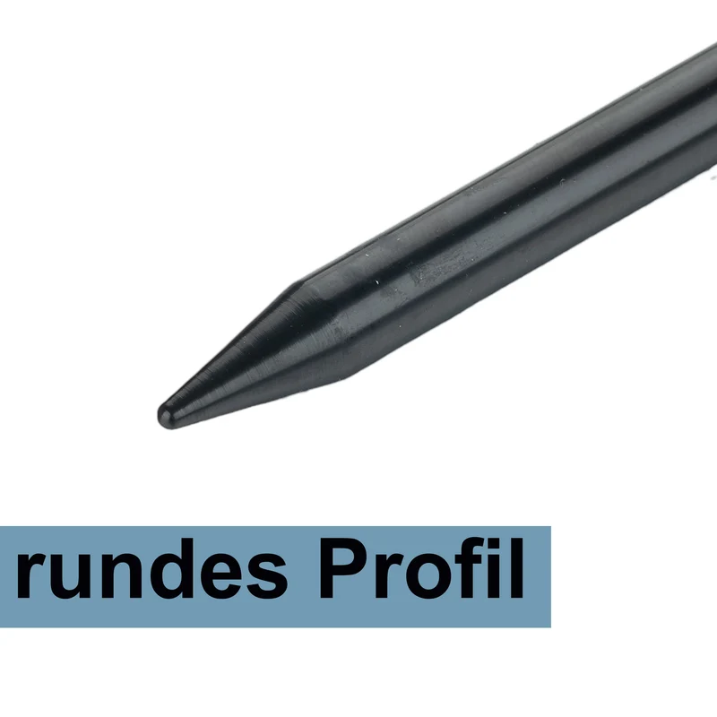 10 Stück Stahl Felsnagel 30 cm - rundes Profil Ø10mm - Schwarz Hering Zelthering harter Boden Zeltnagel Zeltpflock Erdspieß Camping Zubehör Outdoor Set