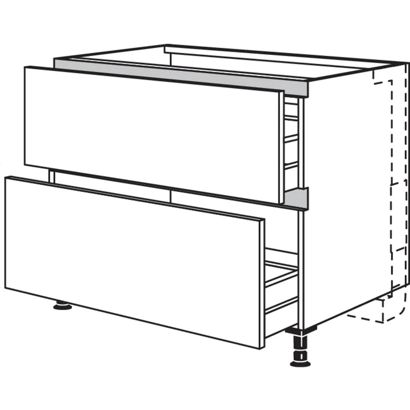 nobilia XL-Kochstellenschrank für Panorama-Kochfeldabzug mit vertikalem Motor NKMP2A120-X 120 cm