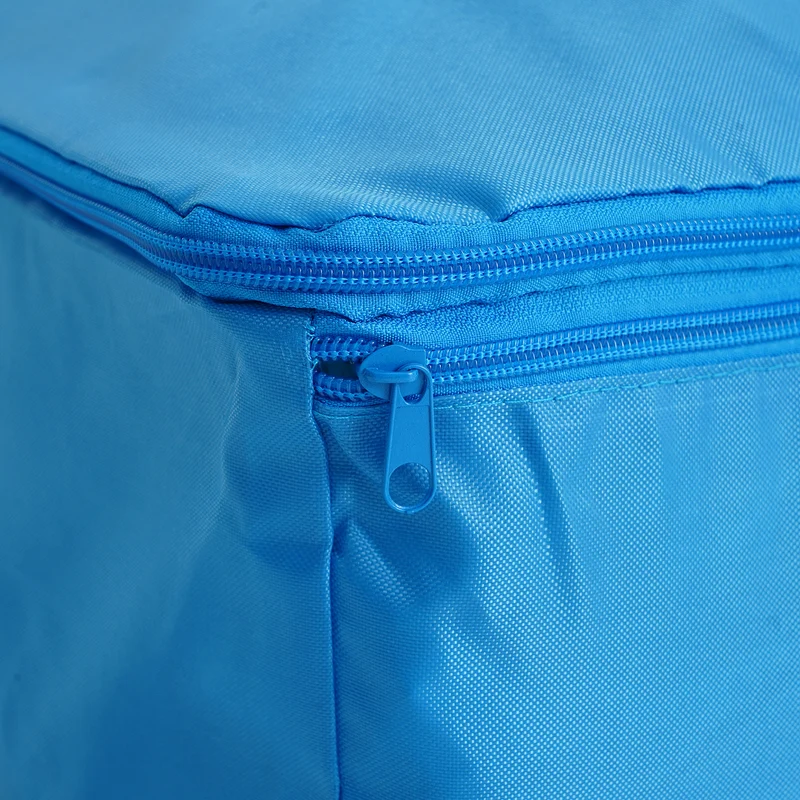 Faltbare Aufbewahrungstasche aus Oxford-Gewebe mit Reißverschluss, 51x37x40cm, Seeblau