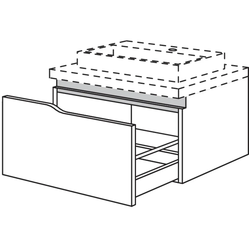 nobilia Abschluss-Waschtischschrank Curve NBWAAC45-36 45 cm