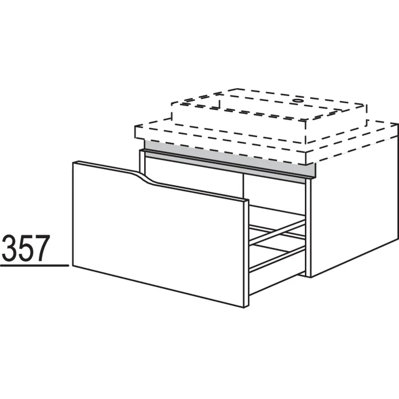 nobilia Abschluss-Waschtischschrank Curve NBWAAC45-36 45 cm