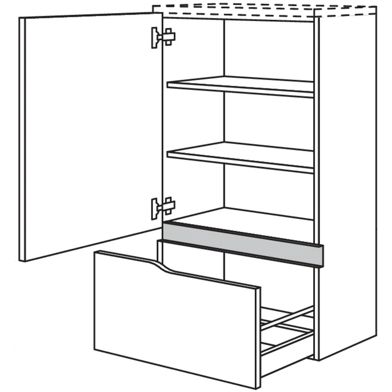 nobilia Abschluss-Midischrank Curve NBMAAC45-115 45 cm