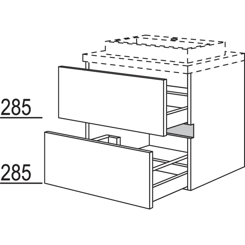 nobilia Waschtischschrank NBWSA80-60 80 cm