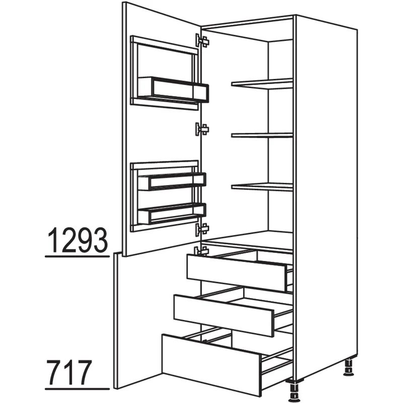 nobilia Breakfastschrank BKFST2IA50-1 50 cm