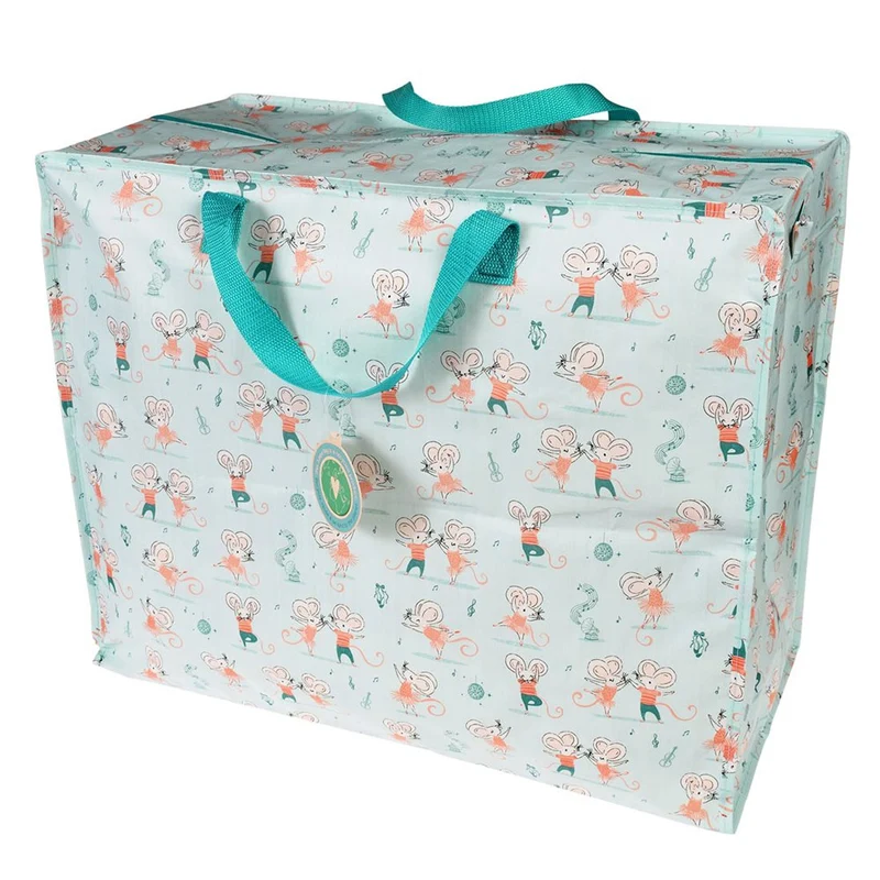XXL Jumbo Bag Mimi Milo Mäuse 55cm Recycelt Kunststoff Aufbewahrungstasche Einkaufstasche