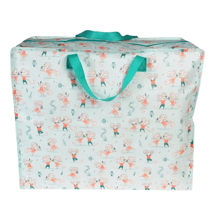 XXL Jumbo Bag Mimi Milo Mäuse 55cm Recycelt Kunststoff Aufbewahrungstasche Einkaufstasche