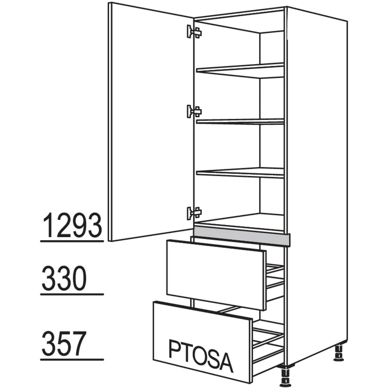 nobilia Geschirr-/ Vorratsschrank LH2A30-1 30 cm