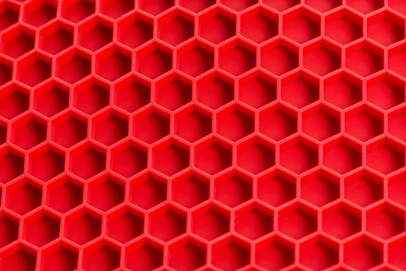 WOLL, Silikon-Untersetzer mit wabenstruktur rund, D24cm, rot