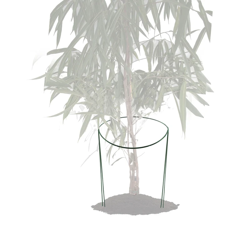 Pflanzenstütze Staudenstütze halbrund - Ø38 cm - 70 cm hoch aus 4mm kunststoffummantelten Draht - Für den Garten - Metal - Buschstütze - Staudenstütze - Pflanzbogen Staudenhalter Rankhilfe Pflanzenring