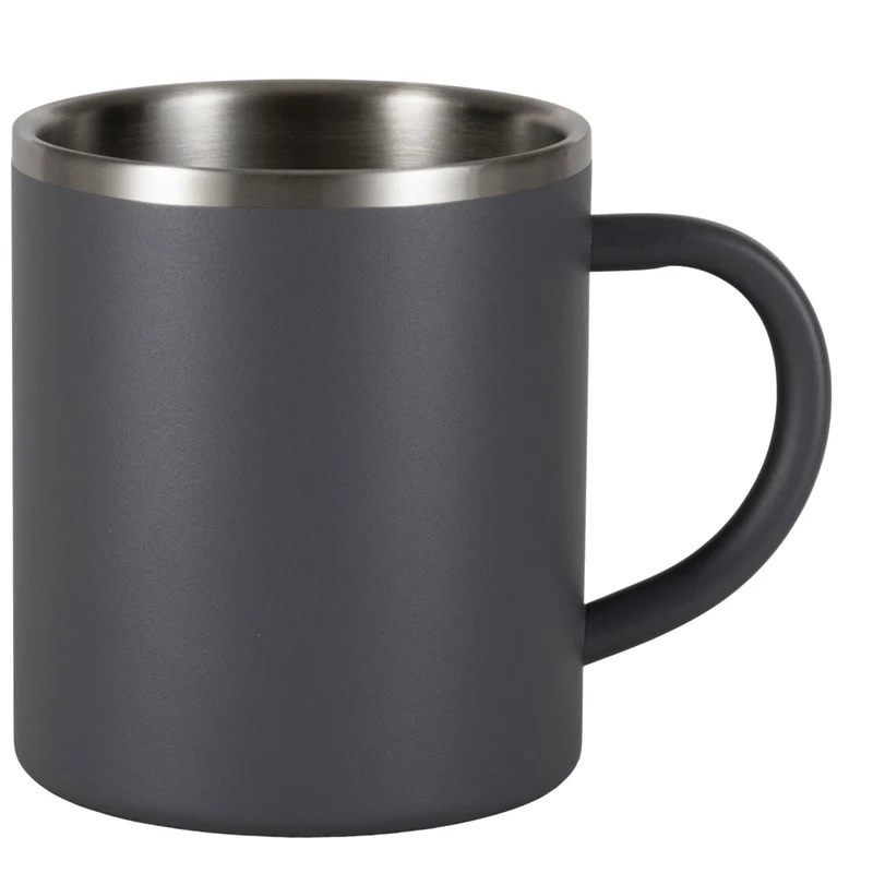 Edelstahl Thermo Tasse 350 ml - doppelwandig - Isolierbecher mit Henkel ohne Deckel Edelstahltasse Thermotasse Thermobecher Kaffeebecher Kaffeetasse Becher Kaffee