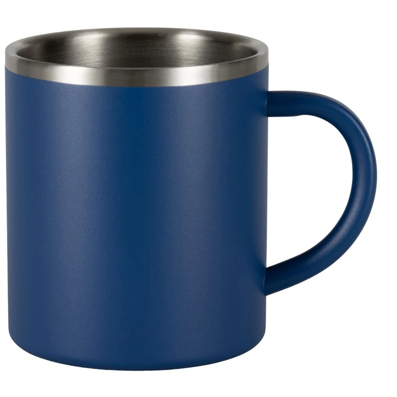 Edelstahl Thermo Tasse 350 ml - doppelwandig - Isolierbecher mit Henkel ohne Deckel Edelstahltasse Thermotasse Thermobecher Kaffeebecher Kaffeetasse Becher Kaffee