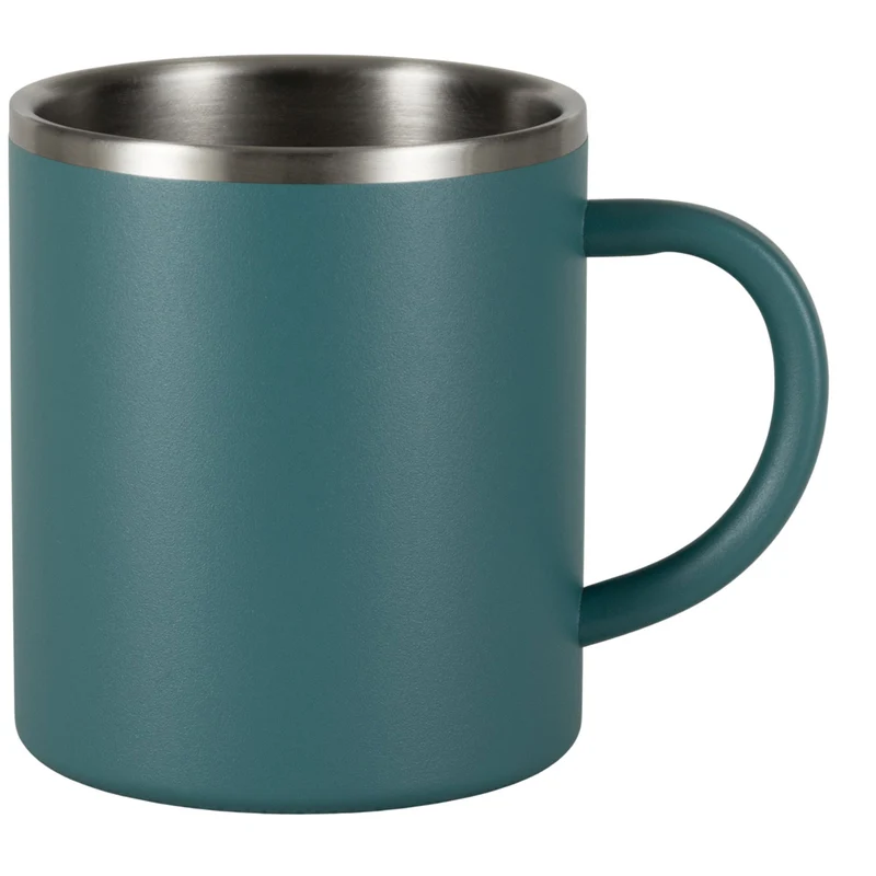 Edelstahl Thermo Tasse 350 ml - doppelwandig - Isolierbecher mit Henkel ohne Deckel Edelstahltasse Thermotasse Thermobecher Kaffeebecher Kaffeetasse Becher Kaffee