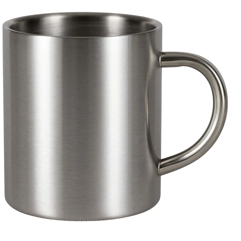 Edelstahl Thermo Tasse 350 ml - doppelwandig - Isolierbecher mit Henkel ohne Deckel Edelstahltasse Thermotasse Thermobecher Kaffeebecher Kaffeetasse Becher Kaffee