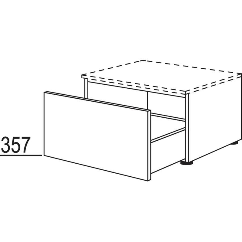 nobilia Auszugschrank in Echtholz- Furnier UAEF120-36 120 cm