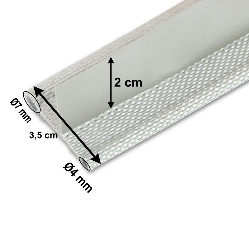 Doppelkederband mit einfacher Lasche - Meterware Keder 4/7mm Band 3,5 cm breit Wohnwagen Wohnmobil Caravan Boot Zeltkeder Vorzelt - Keder Verbindung - einfahnig Textilkeder für Zelt Plane Sonnensegel