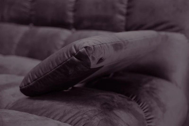 KAWOLA Big Sofa VIVIEN Velvet purple