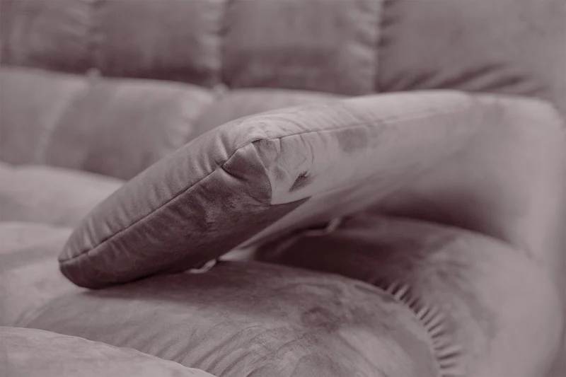 KAWOLA Big Sofa VIVIEN Velvet roségrau
