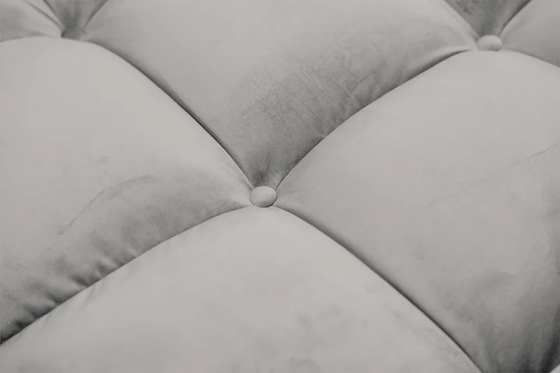 KAWOLA Big Sofa VIVIEN Velvet silber
