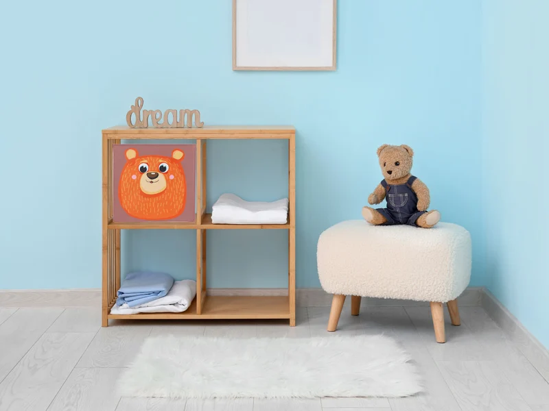 Kinder Aufbewahrungsbox Bär 30cm Faltbar Spielzeug Organizer für Ikea Kallax